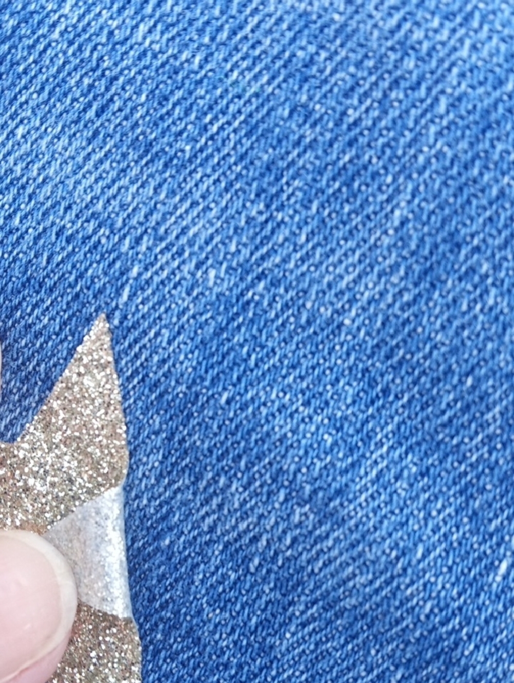 Rinascimento Denim Jeans with White Star Print - Picture 4 of 13
